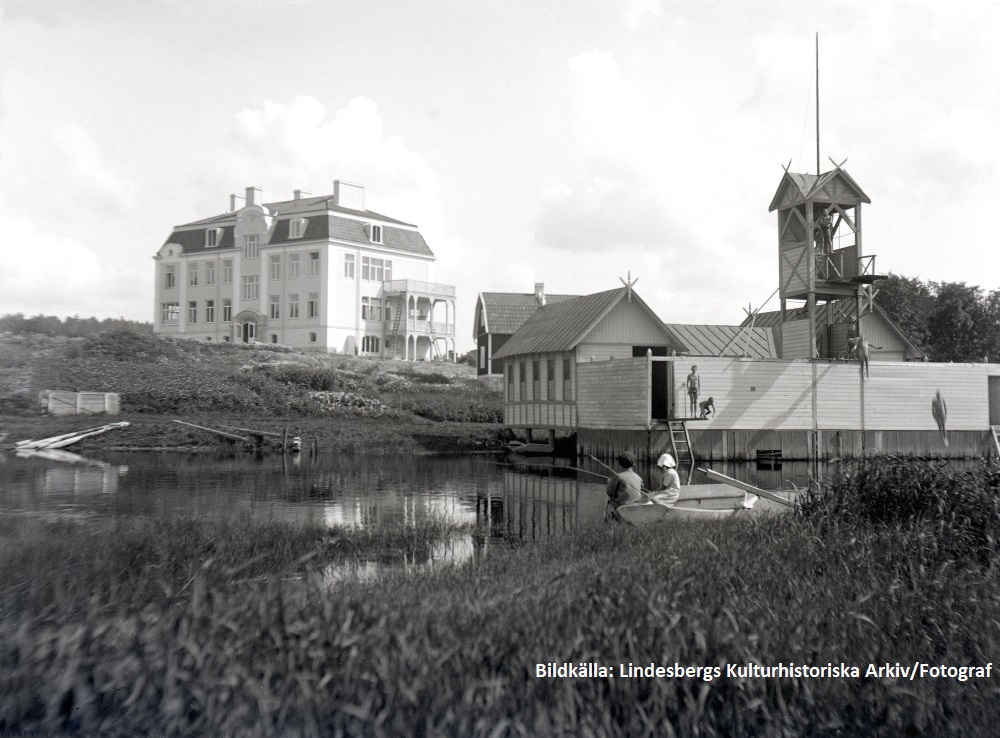 Lindesberg, Gamla Kirurgen och Kallbadhuset 1914