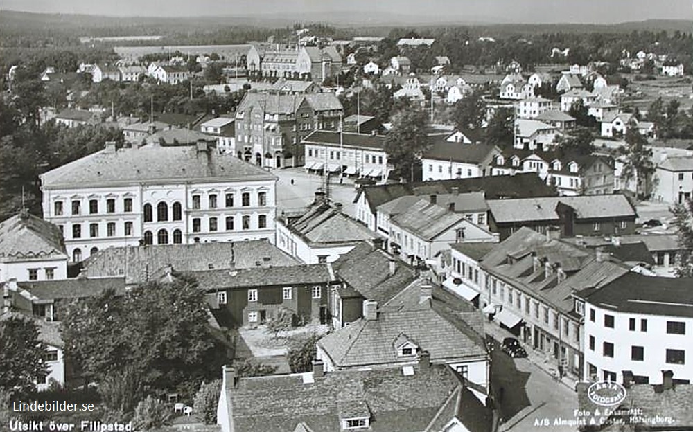 Utsikt över Filipstad 1949