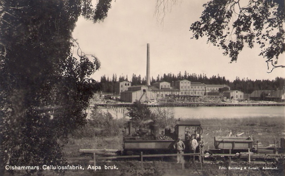 Askersund, Olshammars Cellulosafabrik, Aspa Bruk