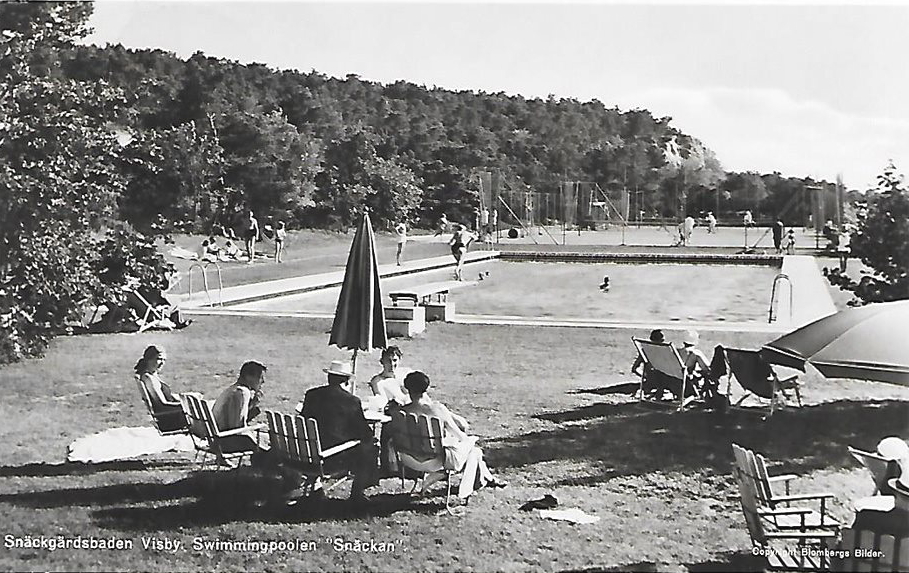 Gotland, Snäckgärdsbaden,Visby, Swimmingpoolen, Snäckan  1947