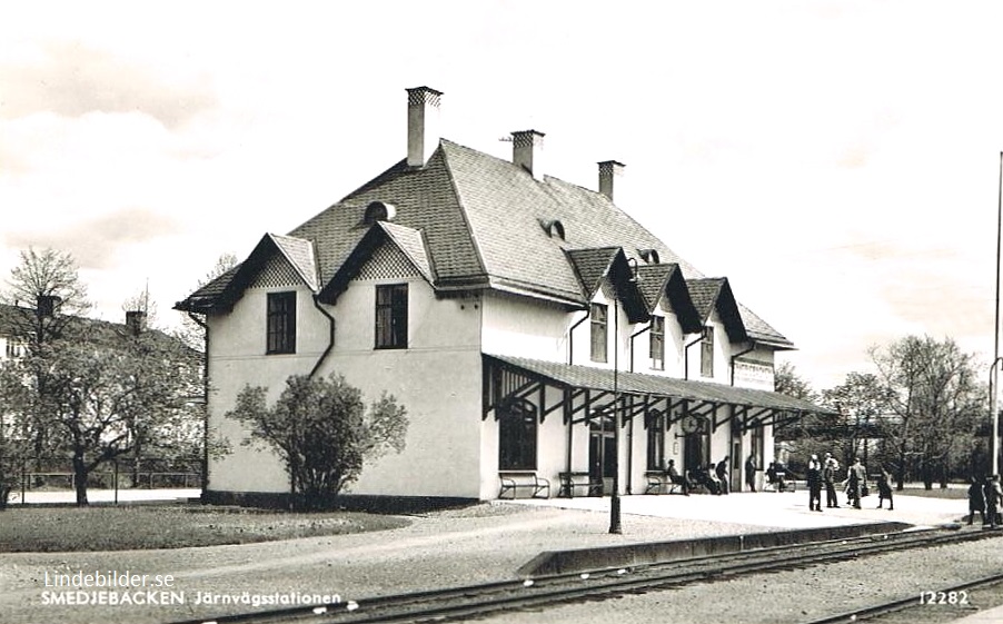 Smedjebacken Järnvägsstationen 1949