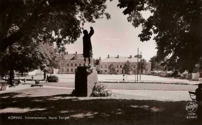 Köping, Scheelestatyn, Stora Torget 1953