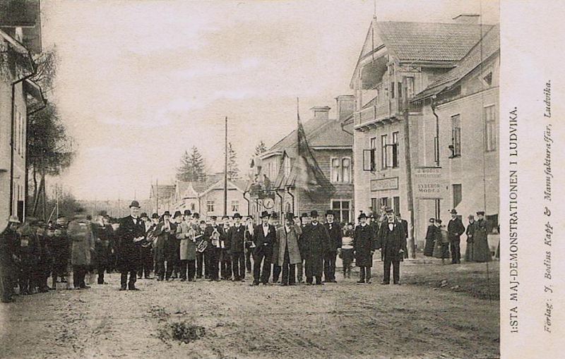 Första Maj Demonstrationen i Ludvika