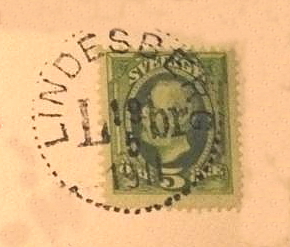 Lindesberg Frimärke 19/5 1915