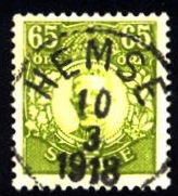 Hemse Frimärke 10/3 1918
