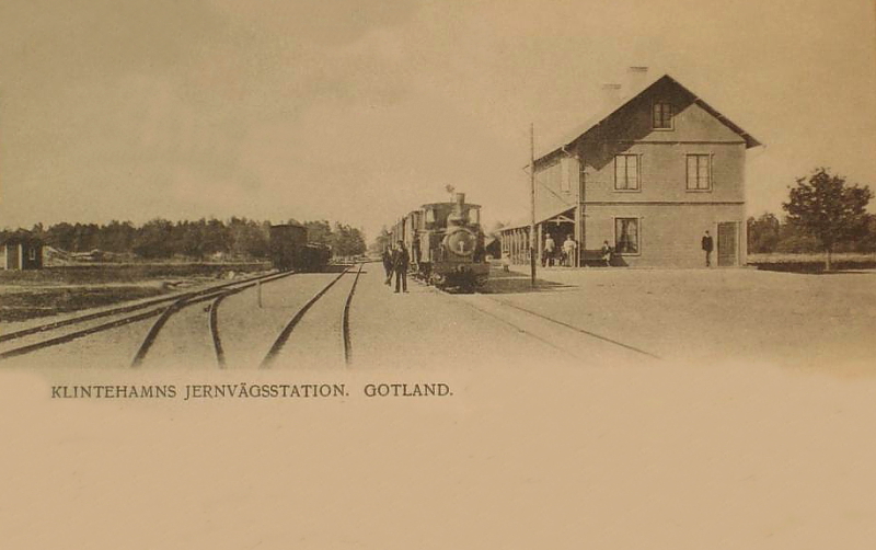 Klintehamns Jernvägsstation. Gotland 1903