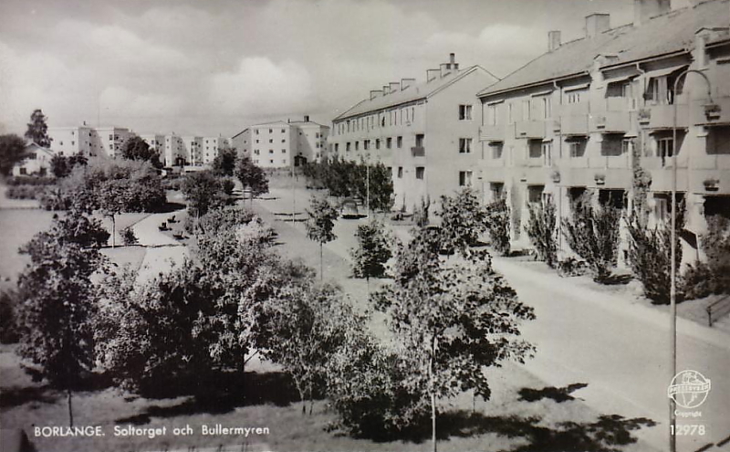 Borlänge, Soltorget och Bullermyren 1963