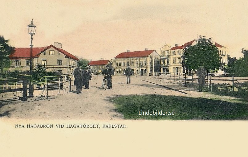 Nya Hagabron vid Hagatorget, Karlstad 1904