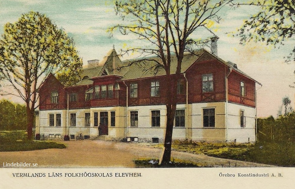 Karlstad. Molkom. Vermlands Läns Folkhögskolas Elevhem 1907