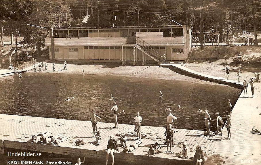 Kristinehamn, Strandbadet 1954