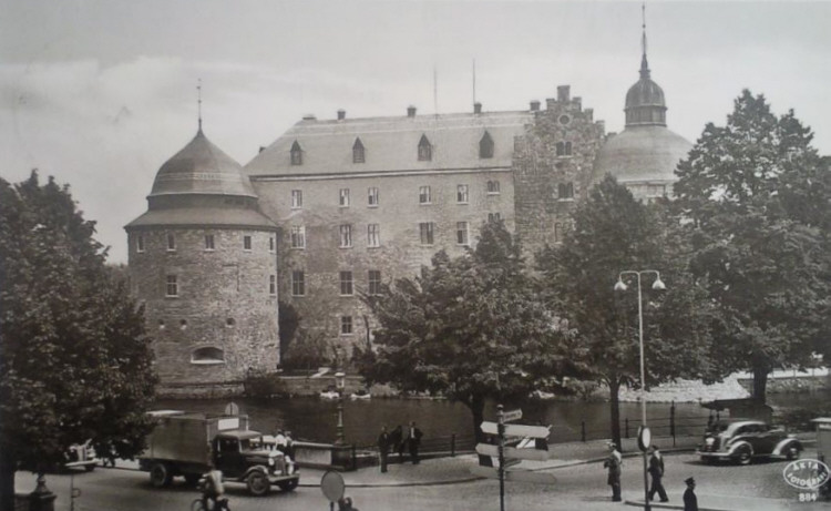 Örebro. Parti från Slottet 1947
