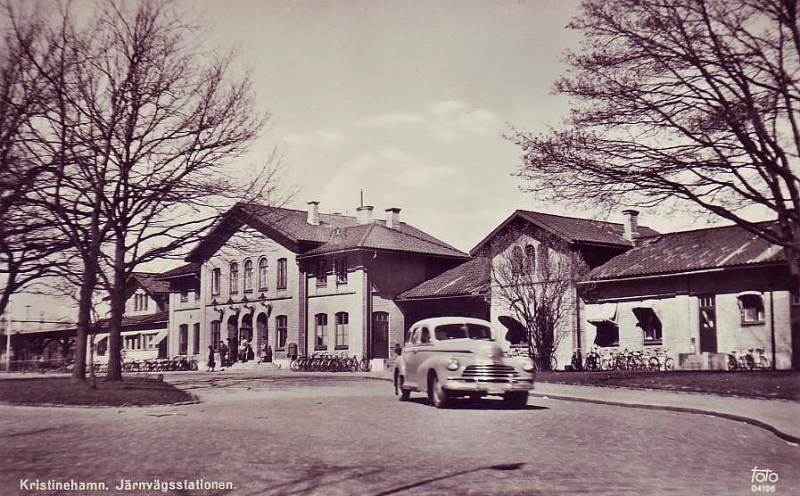 Kristinehamn Järnvägsstationen 1955