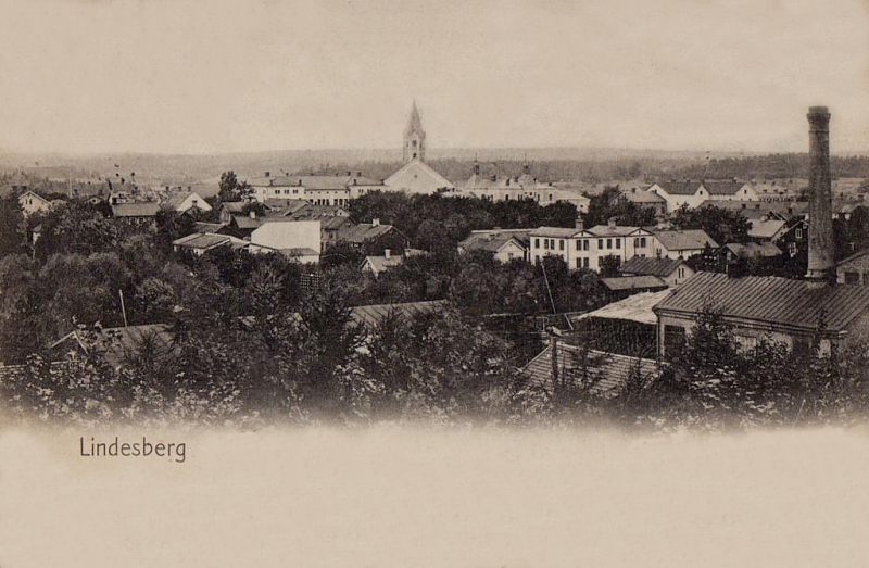 Vy över Lindesberg 1903