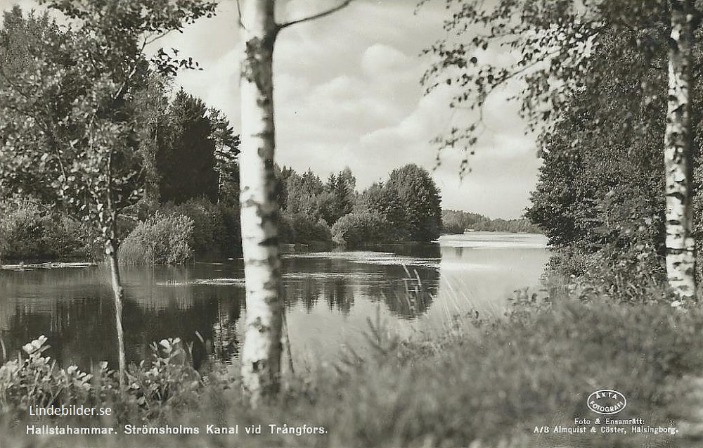 Hallstahammar, Strömsholms Kanal vid Trångfors 1945