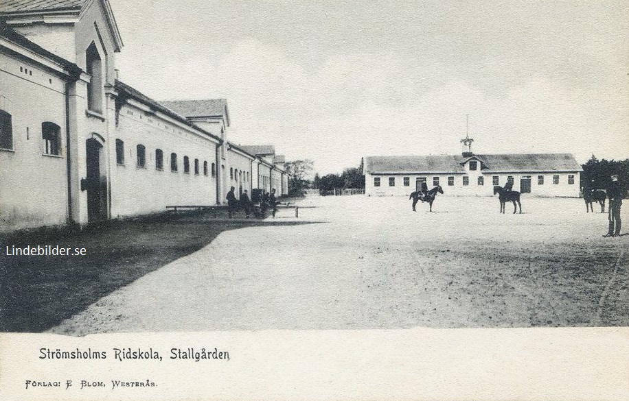 Hallstahammar, Strömsholms Ridskola, Stallgården 1906