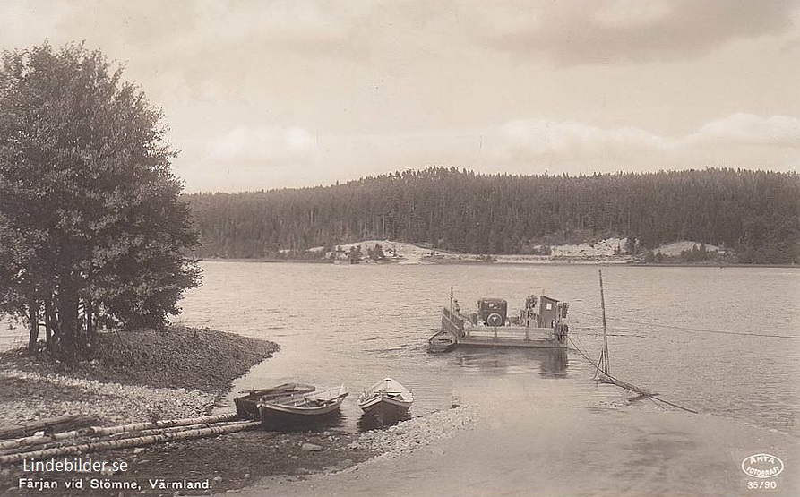 Arvika, Färjan vid Stömne, Värmland 1941
