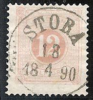 Storå Frimärke 18/4 1890