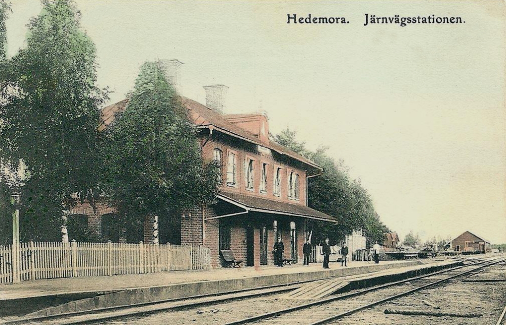 Hedemora Järnvägsstationen 1908
