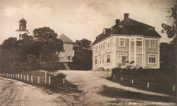 KyrkaA och Kommunalhuset, Fellingsbro 1920