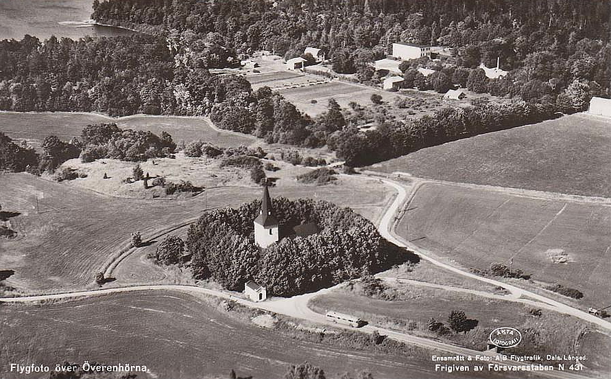 Södertälje, Flygfoto över Överenshörna 1958