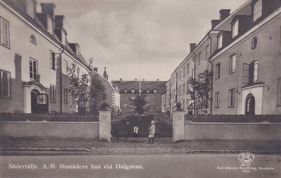 Södertälje, A-B Bostäders hus vid Dalgatan 1924
