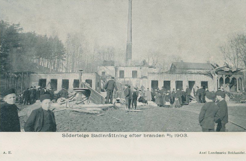 Södertelge, Badinrättningen efter Branden 21/ 2 1903