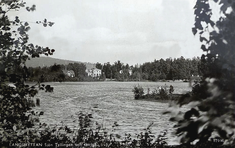 Hedemora, Långshyttan, Sjön Tyllingen och Skolan 1945