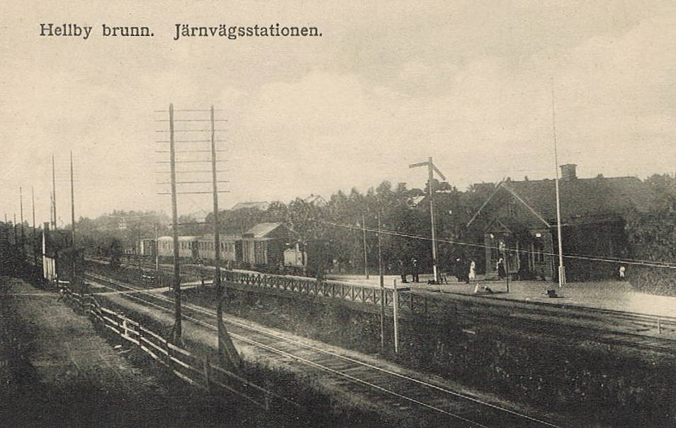 Hellby Brunn, Järnvägsstationen