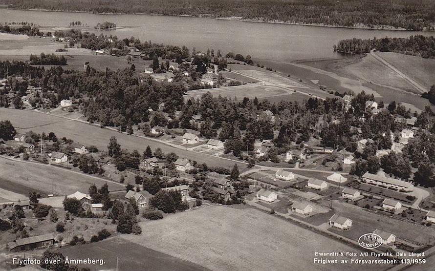 Askersund, Flygfoto över Åmmeberg 1959