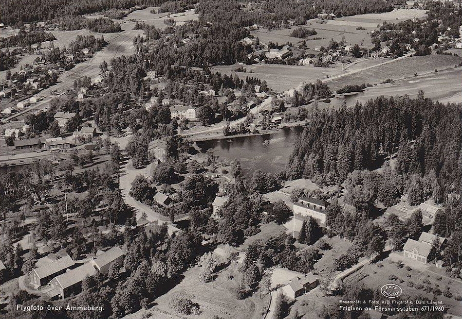 Askersund, Flygfoto över Åmmeberg 1960