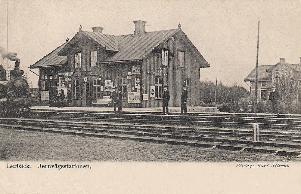 Lerkbäck Jernvägsstationen 1907