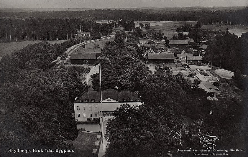 Skyllbergs Bruk från Flygplan 1930