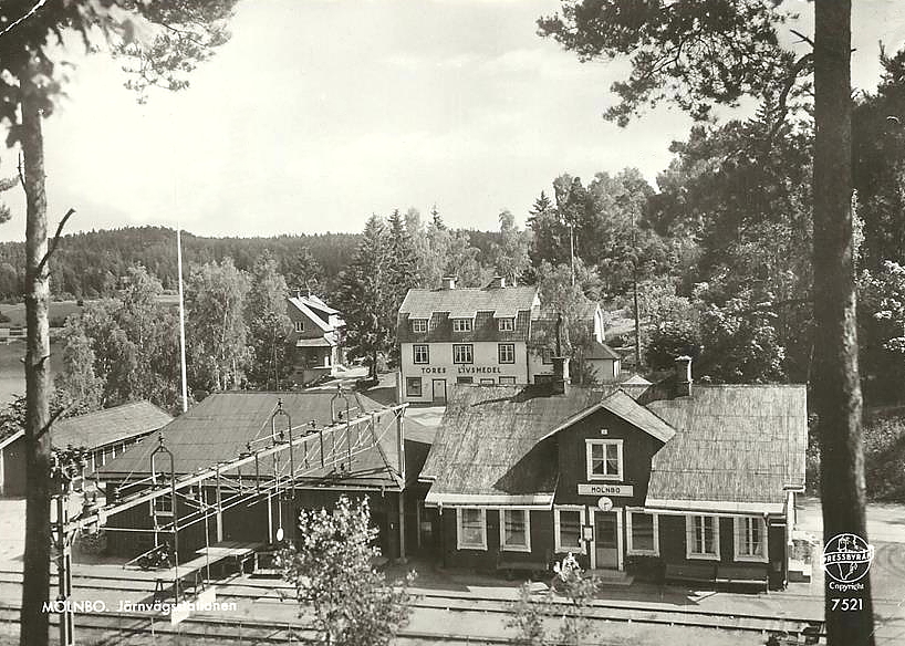 Södertälje, Mölnbo Järnvägsstationen 1958