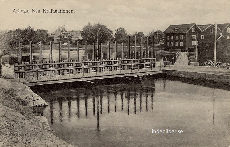 Arboga,  Nya Kraftstationen 1918
