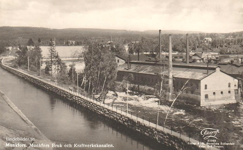 Munkfors, Munkfors Bruk och Kraftverkskanalen 1937