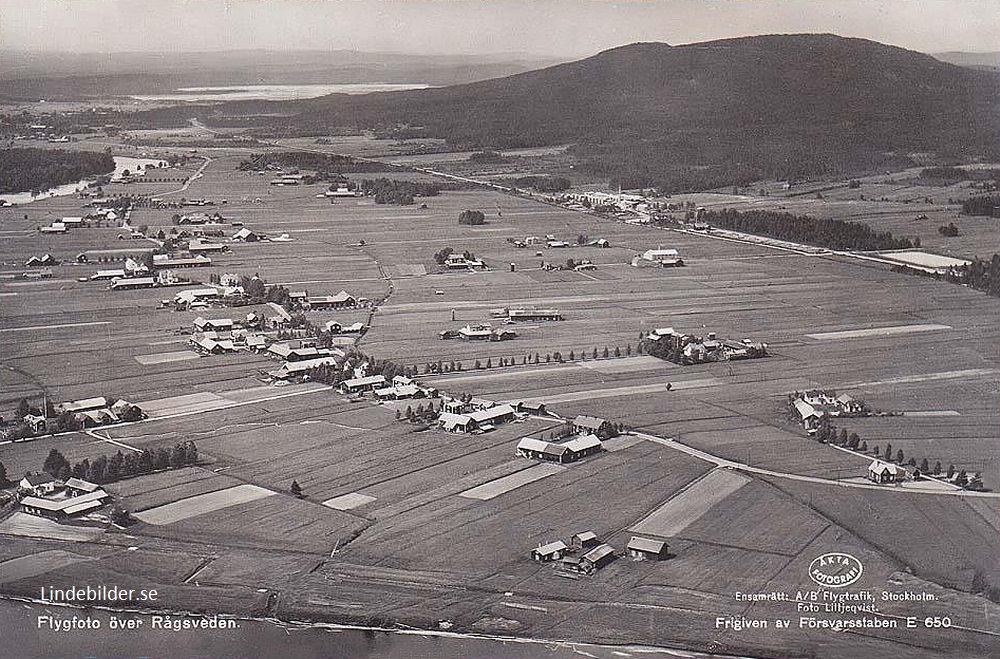 Flygfoto över Rågsveden 1945