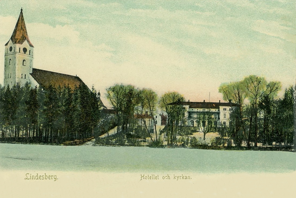 Lindesberg, Hotellet och Kyrkan 1902