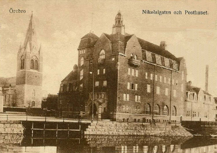 Örebro Nikolaigatan och Posthuset
