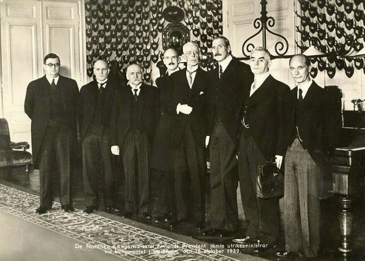 Gustav V med Finlands president 1939