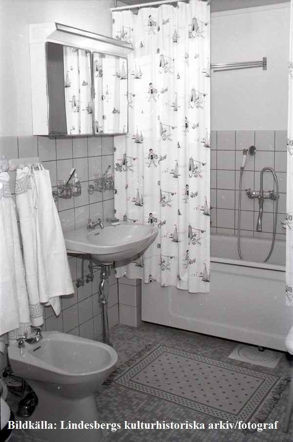 Lindesberg, Stadshotellet Interiör.toaletten 1962