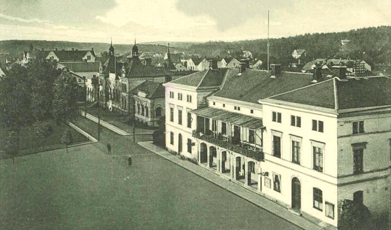 Lindesberg Stadshotellet och Tingshuset 1924