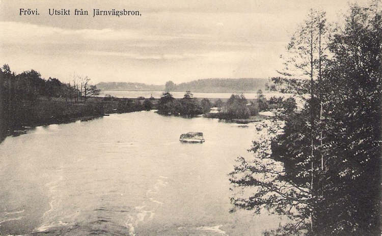 Frövi Utsikt från Järvägsbron 1910