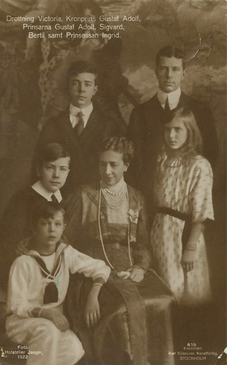 Gustaf Adolf, Gustaf VI Adolf, Sigvard, Victoria, Ingrid och Bertil 1911