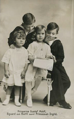 Bertil, Gustaf Adolf, Sigvard och Ingrid