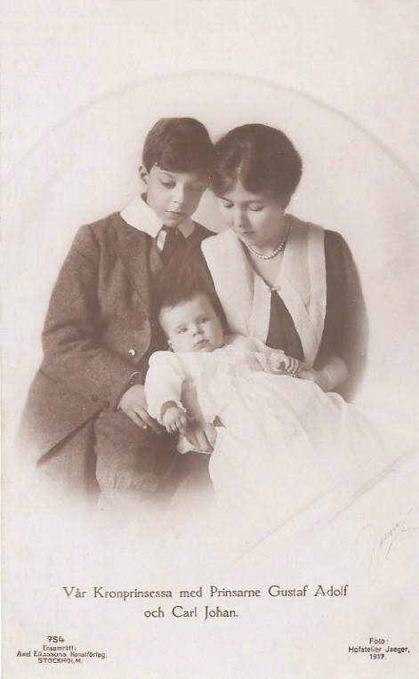 Margaret, Gustaf och Carl Johan 1916