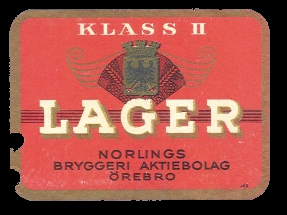 Örebro Bryggeri Norlings Öl Lager Klass II