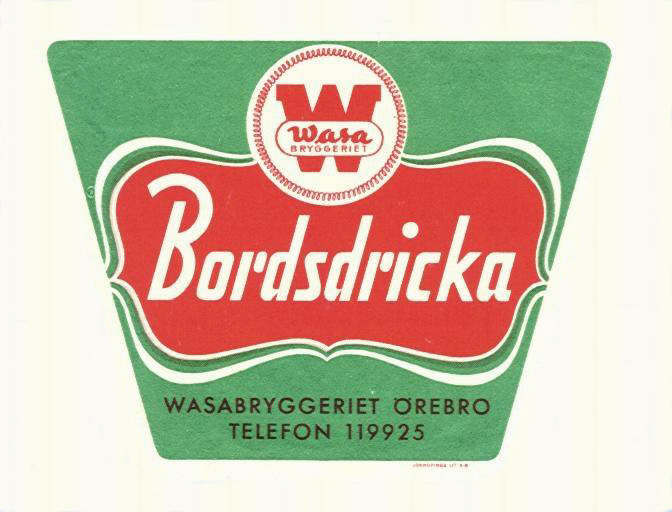 Örebro Bryggeri, Wasa Bordsdricka
