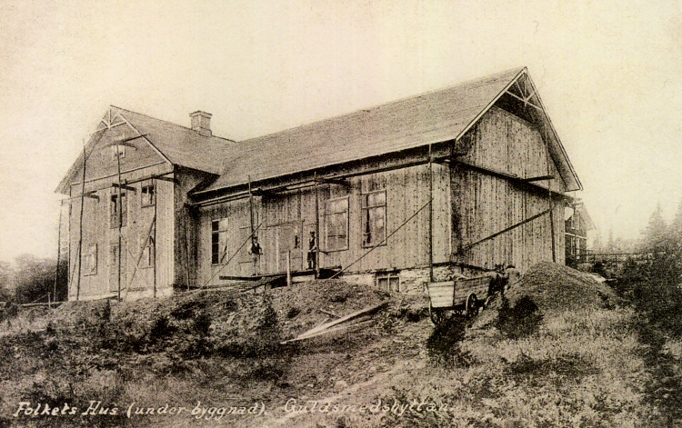 Guldsmedshyttan Folkets Hus 1906 Under Byggnad