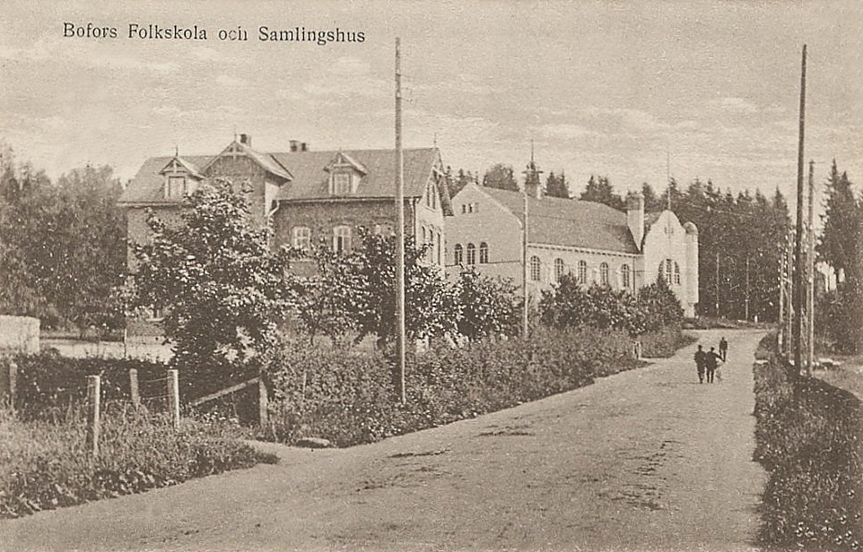 Karlskoga, Bofors Folkskola och Samlingshus  1915