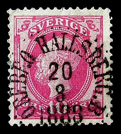 Hallsberg Frimärke 20/8 1888